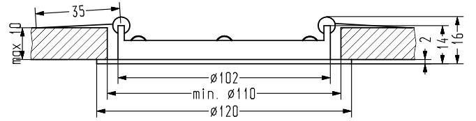 SP-01 WH 3W LED 230V opr. stropowa panel LED stała okrągła śr. 120 6500K zdjęcie 4