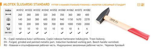 JUCO MŁOTEK ŚLUSARSKI 2,0kg na Arena.pl