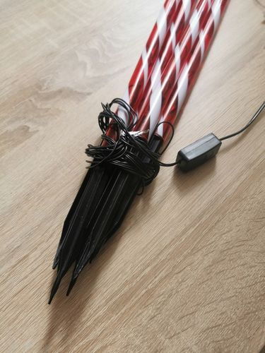 LAMPKI LED CUKIERKI LIZAKI 6SZT LED LASKA MIKOŁAJA 70CM CHOINKA SOLARNE na Arena.pl