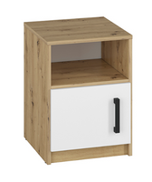 Stolik Nocny Młodzieżowy 1D 40 cm Artisan + Biel FINKS ML