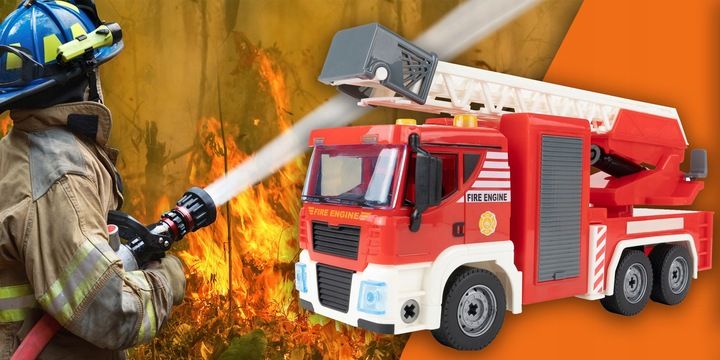 WÓŻ STRAŻACKI AUTO DO MONTAŻU STRAŻ POŻARNA 95 EL ŚWIATŁO DŹWIĘK WALIZKA zdjęcie 11