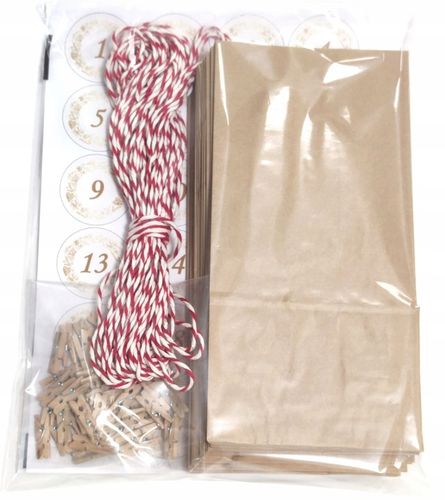 Kalendarz adwentowy DIY świąteczny eko ekologiczny zrób to sam Zestaw XXL na Arena.pl