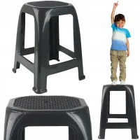 TABORET STOŁEK GRAFIT PLASTIKOWY DO DOMU GARAŻU KUCHNI ŁAZIENKI PRYSZNIC