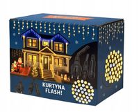 Kurtyna Świetlna LED 440 Sople Biała Ciepła + Flash 31,7 m Zewnętrzna IP44