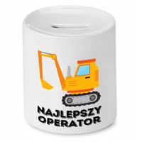 Skarbonka Dla Budowlańca Najlepszy Operator Z Nadrukiem Ze Zdjęciem