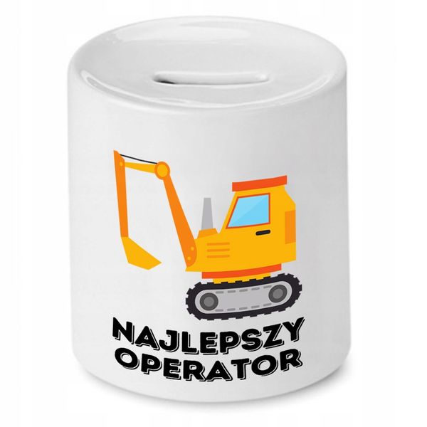 Skarbonka Dla Budowlańca Najlepszy Operator Z Nadrukiem Ze Zdjęciem zdjęcie 1