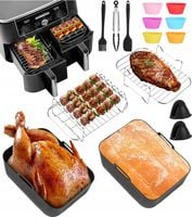 Zestaw akcesoria do frytkownicy airfryer ruszt szczypce formy silikonowe