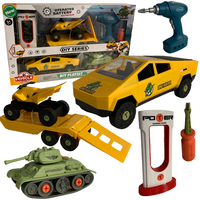 Zestaw Samochód Do Montażu Z Przyczepą Quad Czołg Wiertarka Śrubokręt