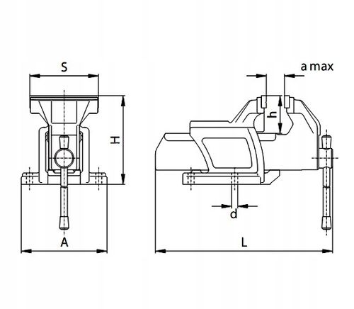 Imadło ślusarskie stałe typ 1250 150 mm BISON-BIAL do warsztatu wiertarki na Arena.pl