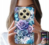 ETUI DO XIAOMI REDMI 14C 4G - KWIECISTE WZORY RÓŻEKWIATKI CASE + SZKŁO