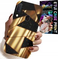 ETUI DO SAMSUNG GALAXY A20E - ZŁOTE ELEGANCKIE WZORY + FOLIA HYDRO