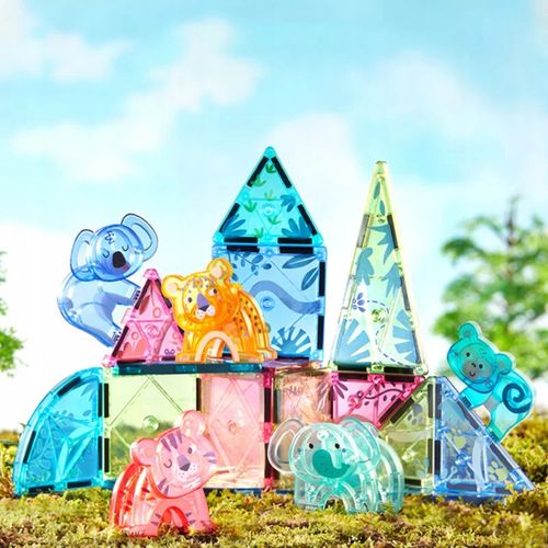 Klocki Magnetyczne Konstrukcyjne MiDeer 40 ELEMENTÓW Zestaw Edukacyjny na Arena.pl