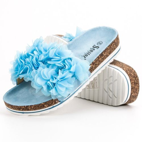 Modne Błękitne Klapki r.39 na Arena.pl