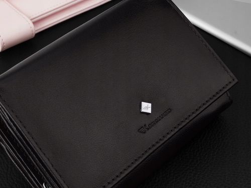 KOCHMANSKI portfel damski skórzany mały czarny na karty dokumenty pojemny na Arena.pl