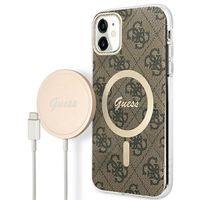 Zestaw Guess GUBPN61H4EACSW Case+Charger iPhone 11 6,1" brązowy/brown hard