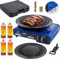 MARKOWA KUCHENKA GAZOWA TURYSTYCZNA PROMIS CAMPGAZ 2w1 +4 KARTUSZE+ GRILL