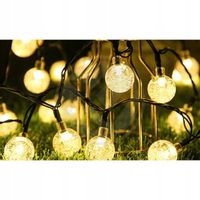 Girlanda Małe Kulki 2Cm Na Balkon Solarna Led Ciep