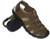 SOLIDNE WYGODNE SANDAŁY TREKKINGOWE SKÓRA
