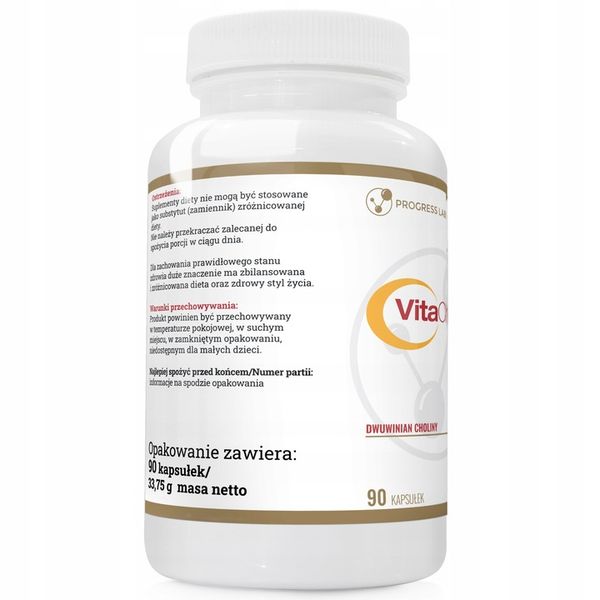 VITACHOLINE 300mg Dobra Pamięć Cholina Układ Nerwowy Produkt Vege 90 kap zdjęcie 4