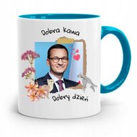 Kubek Błękitny Politycy Premier Mateusz Morawiecki Z Nadrukiem Ze Zdjęciem