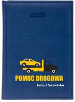 KALENDARZ A6 2026 TYGODNNIOWY terminarz z nadrukiem POMOC DROGOWA NAZWA