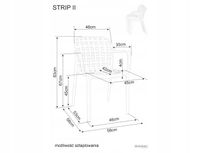 Krzesło STRIP II Beżowy Styl Skandynawski Tworzywo Kuchnia Jadalnia