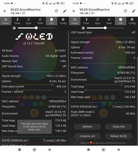 Kontroler LED RGBIC ESP32 5~24V 15A Mikrofon WiFi WLED Home Assistant MQTT na Arena.pl