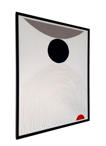 Obraz na płótnie biały z czerwoną kropką 60x80 Frames Factory na Arena.pl