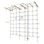 Drabinka gimnastyczna Kometa Next-5 Dual biała | Lina | Kółka | 225 cm