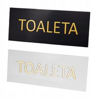 TABLICZKA NA DRZWI TOALETA DO BIURA INFORMACYJNA PLEXI ZŁOTE NAPISY GLAMOUR