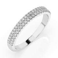 pierścionek z białego złota 585 z diamentem (brylantem) 0,18 ct lab