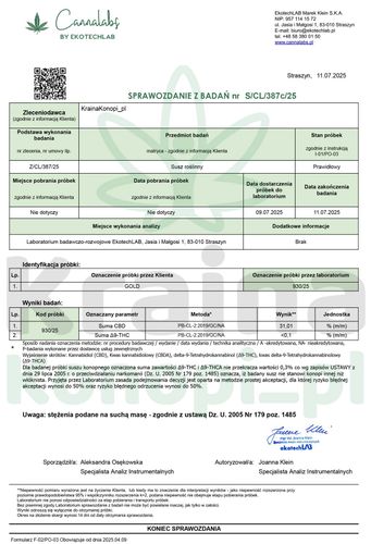 CBD SUSZ KONOPNY | GOLD HASH | BIOMASA KONOPNA SUROWIEC ROŚLINNY 100 g na Arena.pl