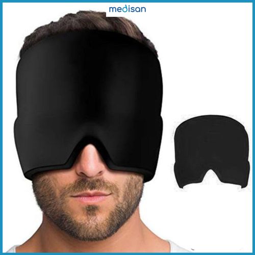 Opaska na głowę migrenę ból żelowa kompres chłodząca zaciemniająca czapka na Arena.pl