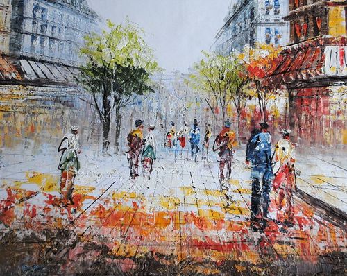 Paryski pejzaż (90x120cm) na Arena.pl