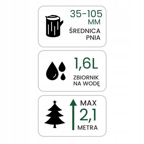 Stojak Choinkowy Pod Choinkę Z Pojemnikiem Na Wodę Zielony Okrągły na Arena.pl