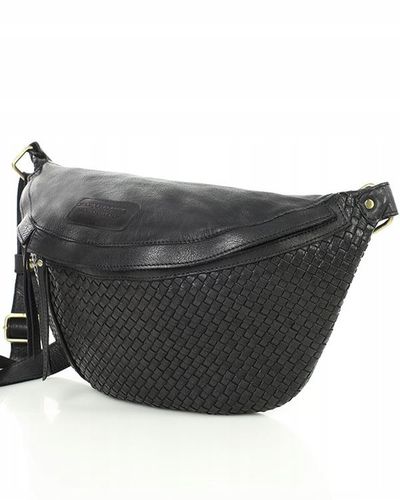 Torebka SKÓRZANA duża nerka PÓŁKSIĘŻYC listonoszka na Arena.pl