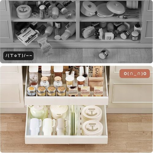 SZUFLADA KUCHENNA WYSUWANA 32-50CM REGULOWANA WYSUWANY KOSZ KUCHENNY na Arena.pl