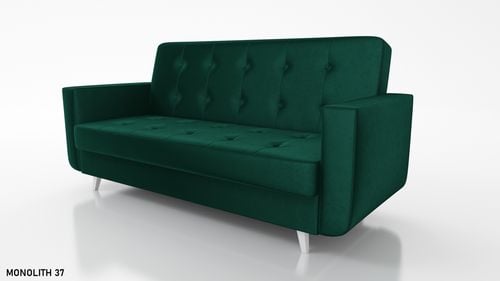 Wersalka na nóżkach funkcja spania NAOMI sprężyny, pojemnik na pościel na Arena.pl