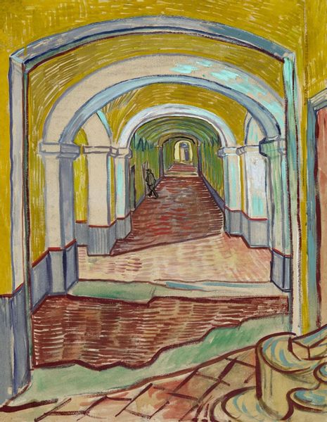 Corridor in the Asylum, Vincent van Gogh - plakat 42x59,4 cm zdjęcie 1