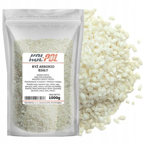RYŻ ARBORIO 1kg Naturalny biały ryż do risotto kremowy jakość Kol-Pol na Arena.pl