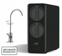 SYSTEM ODWRÓCONA OSMOZA VIO AW-RL03-600G CZARNY WYDAJNOŚĆ 1,6 l/m LED KRAN
