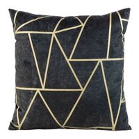 POSZEWKA WELUR VELVET TRÓJKĄTY 45X45 CM GRAFITOWA