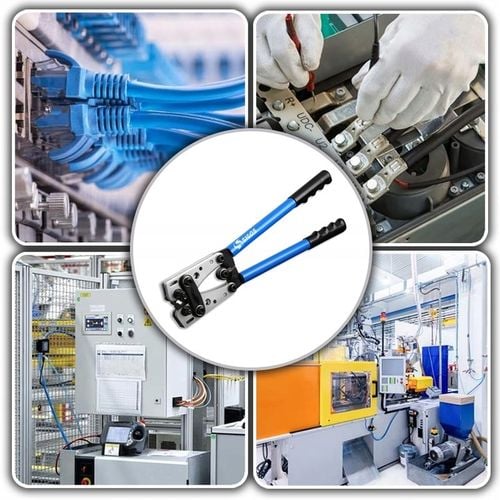 ZACISKARKA KABLI PRZEWODÓW PRASKA TULEJKI 6-50mm2 + 60 końcówek na Arena.pl