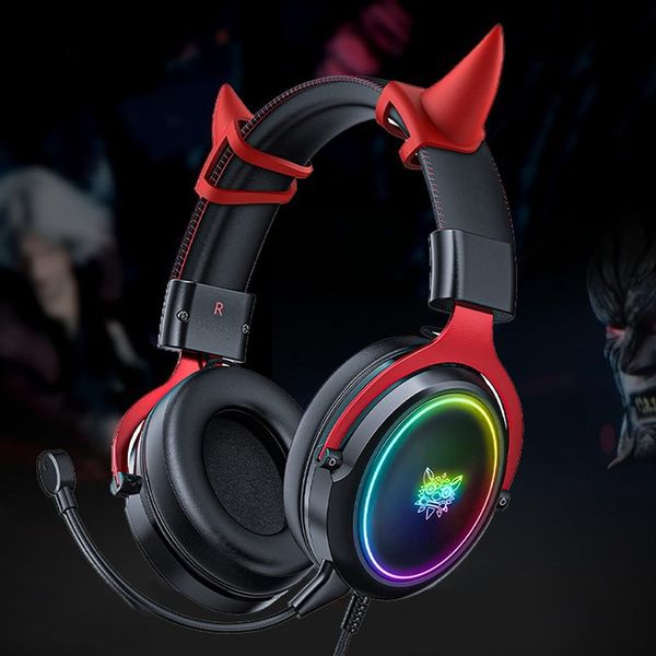 ONIKUMA X10 DEVIL SŁUCHAWKI GAMINGOWE Z MIKROFONEM PRZEWODOWE NAUSZNE DO PC zdjęcie 2