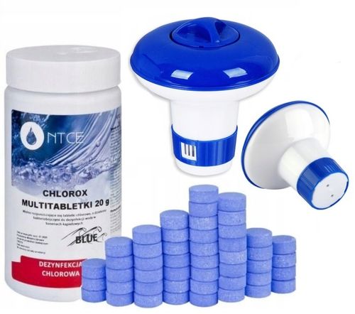 11w1 ZESTAW CHLOR 20g 1kg DO BASENU TABLETKI MULTIFUNKCYJNE BLUE + DOZOWNIK na Arena.pl
