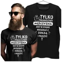 KOSZULKA DLA CHŁOPAKA MĘŻA UPOMINEK PRZETRWAĆ ZOŁZĄ