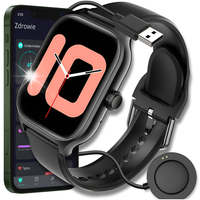 SMARTWATCH MĘSKI DAMSKI ZEGAREK J.POLSKI ROZMOWY TĘTNO CIŚNIENIE TLEN SPORT