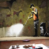 Fototapeta - Banksy - Cave Painting 350x245