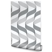 Tapeta GEOMETRYCZNA Do Salonu Nowoczesne Fale 3D