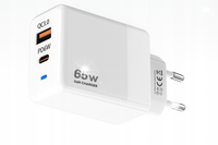 Szybka Ładowarka Sieciowa USB-C 65W GaN PD QC 3.0 do MacBook iPad